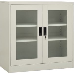 Büroschrank Hellgrau 90x40x90 cm Stahl Vidaxl