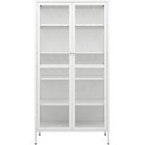 vidaXL-Vitrinekast-90x40x180-cm-staal-en-gehard-glas-wit