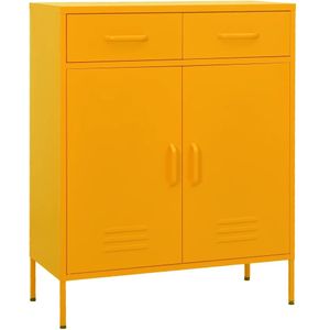 vidaXL Lagerschrank Senfgelb 80x35x101,5 cm Stahl