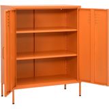 vidaXL Opbergkast 80x35x101,5 cm staal oranje - Staal 336165