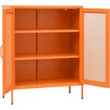 VidaXL Opbergkast 80x35x101,5 cm Staal Oranje