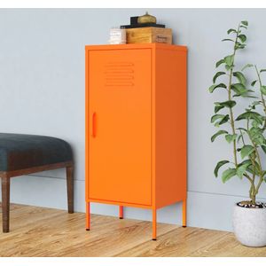 vidaXL - Opbergkast - Oranje - Staal - 42,5x35x101,5 cm