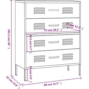 vidaXL-Ladekast-80x35x101,5-cm-staal-olijfgroen