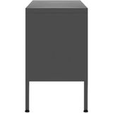 VidaXL TV-meubel 105x35x50 cm - Staal - Antracietkleurig
