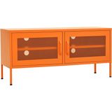 vidaXL Tv-meubel 105x35x50 cm staal oranje