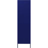 VidaXL Kledingkast 90x50x180 cm Staal Marineblauw