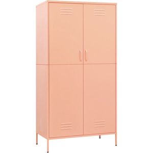 Kleiderschrank Rosa 90x50x180 cm Stahl Vidaxl