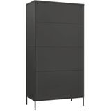 vidaXL Kleiderschrank Anthrazit 90x50x180 cm Stahl