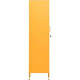 VidaXL Lockerkast 35x46x180 cm Staal - Mosterdgeel