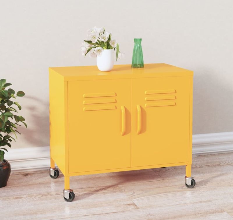 vidaXL-Opbergkast-60x35x56-cm-staal-mosterdgeel