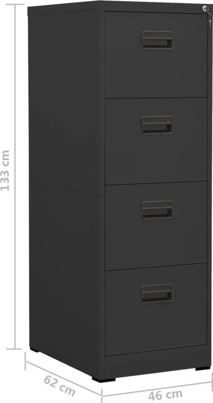 vidaXL-Archiefkast-46x62x133-cm-staal-antracietkleurig