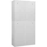 Vidaxl - Büroschrank Hellgrau 90x40x180 cm Stahl