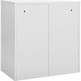 VidaXL Lockerkast 90x45x92,5 cm Staal Lichtgrijs en Blauw