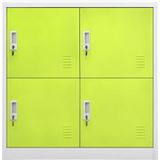 vidaXL-Lockerkast-90x45x92,5-cm-staal-lichtgrijs-en-groen