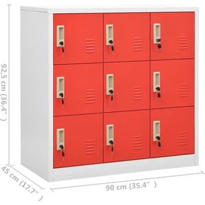 vidaXL-Lockerkast-90x45x92,5-cm-staal-lichtgrijs-en-rood