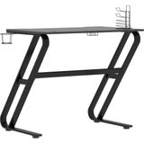 vidaXL Gaming-Schreibtisch mit ZZ-Gestell Schwarz und Rot 90x60x75 cm