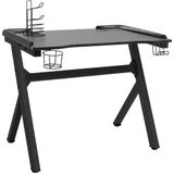 Vidaxl - Gaming-Schreibtisch mit led Y-Gestell Schwarz 110x60x75 cm