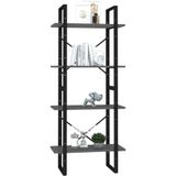 vidaXL-Boekenkast-met-4-schappen-60x30x140-cm-spaanplaat-grijs