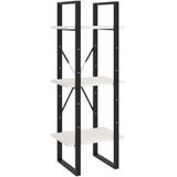 vidaXL-Boekenkast-met-3-schappen-40x30x105-cm-massief-grenenhout-wit