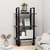 vidaXL Opbergrek - Grijs - Bewerkt Hout en Metaal - 60x30x105 cm