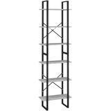 VidaXL-Opbergrek-60x30x210-cm-bewerkt-hout-betongrijs