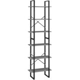 vidaXL Lagerregal Grau 60x30x210 cm Massivholz Kiefer