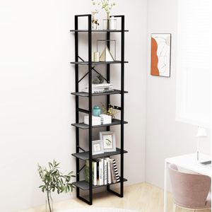 Lagerregal,Bücherregal Grau 60x30x210 cm Massivholz Kiefer Vidaxl