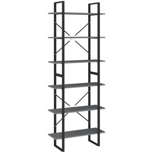 Vidaxl - Standregal Hoch Grau 80x30x210 cm Massivholz Kiefer