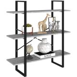 VidaXL Boekenkast 100x30x105 cm - Spaanplaat Betongrijs
