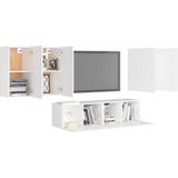 VidaXL 6-delige TV-meubelset Spaanplaat Wit