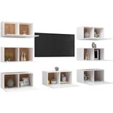 VidaXL TV-meubel 7 st 30,5x30x60 cm Spaanplaat Wit