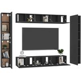 vidaXL-10-delige-Tv-meubelset-spaanplaat-zwart