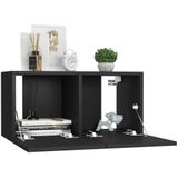 vidaXL-10-delige-Tv-meubelset-spaanplaat-zwart