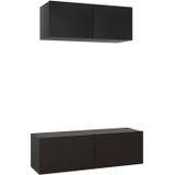 vidaXL-2-delige-Tv-meubelset-spaanplaat-zwart