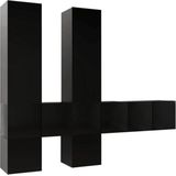VidaXL-7-delige-Tv-meubelset-spaanplaat-zwart