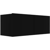 vidaXL 4-tlg. TV-Schrank-Set Schwarz Holzwerkstoff