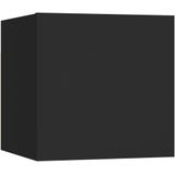 vidaXL 9-delige Tv-meubelset bewerkt hout zwart