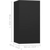 vidaXL-Tv-meubelen-4-st-30,5x30x60-cm-spaanplaat-zwart