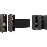 VidaXL TV-meubelen 4 st 30,5x30x90 cm Spaanplaat Grijs