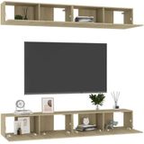 VidaXL TV-meubelen 4 st 100x30x30 cm - Spaanplaat Sonoma Eikenkleurig