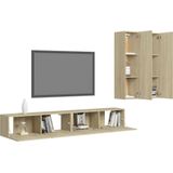vidaXL-4-delige-Tv-meubelset-spaanplaat-sonoma-eikenkleurig