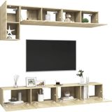 VidaXL 5-delige TV-meubelset Spaanplaat Sonoma Eikenkleurig