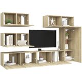VidaXL 6-delige TV-meubelset Sonoma Eikenkleurig