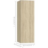 Vidaxl - TV-Schränke 4 Stk. Sonoma-Eiche 30,5x30x90 cm Holzwerkstoff
