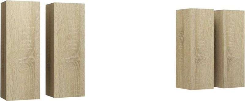 vidaXL TV-Schränke 4 Stk. Sonoma-Eiche 30,5x30x90 cm Holzwerkstoff