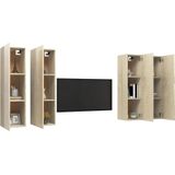 vidaXL-Tv-meubelen-4-st-30,5x30x110cm-spaanplaat-sonoma-eikenkleurig