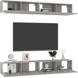 VidaXL TV-meubelen 4 st 100x30x30 cm - Spaanplaat Betongrijs