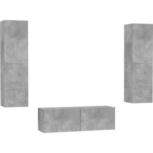 vidaXL-3-delige-Tv-meubelset-spaanplaat-betongrijs