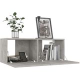 vidaXL - 8-delige - Tv-meubelset - bewerkt - hout - betongrijs