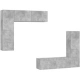 vidaXL-4-delige-Tv-meubelset-spaanplaat-betongrijs